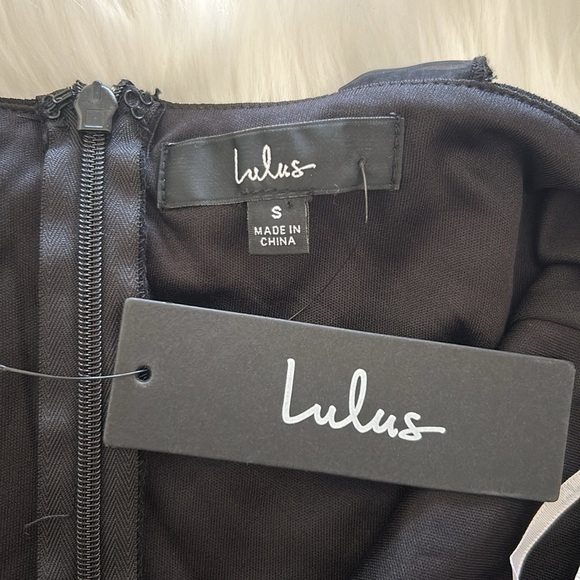 NWT Lulu’s Beloved Elegance Black Tie-Strap Mermaid Maxi Dress Size Small - Picture 12 of 13